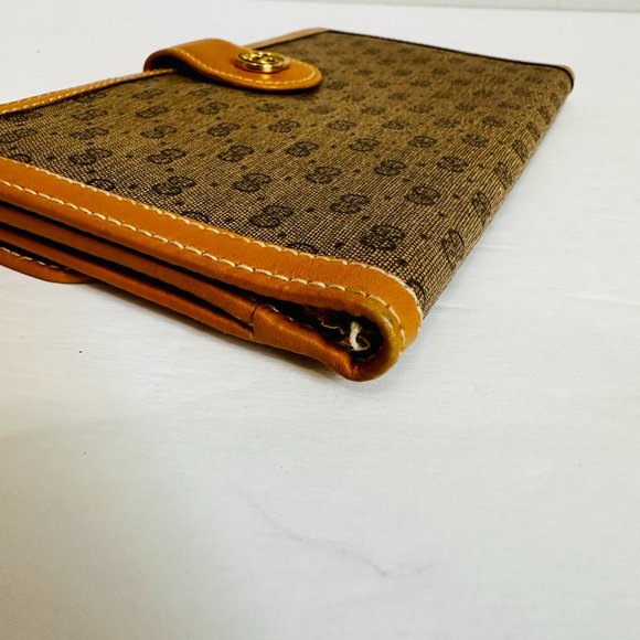 AUTH GUCCI MICRO GG LEATHER AND CANVAS LONG WALLET MADE IN ITALY 035.922.0294 - Picture 10 of 15